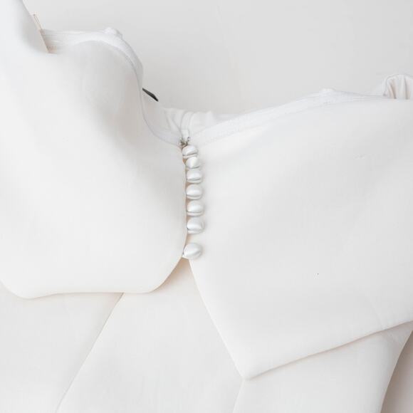 TOJHÀ Emmaline White Off-Shoulder Cocktail Dress - Size 14 - Picture 10 of 11